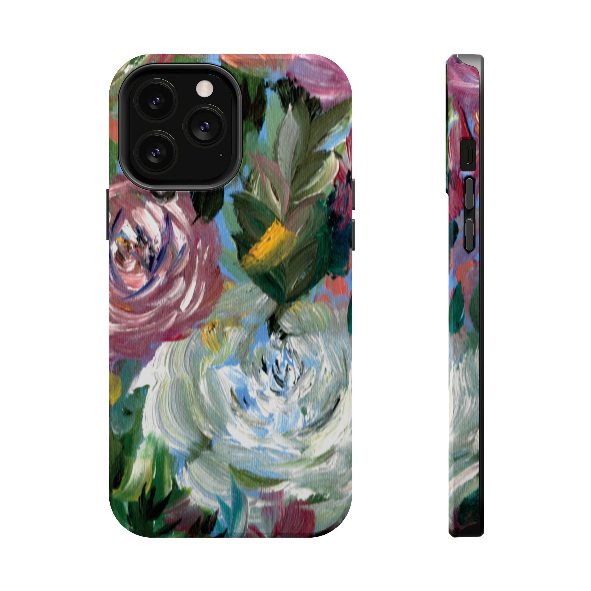 Floral Brushstroke Magnetic Impact-Resistant Phone Case