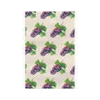 Microfiber Hand Drawn Grape Pattern Tea Towel — Vintage Vineyard Kitchen Towels