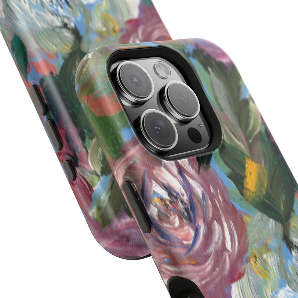 Floral Brushstroke Magnetic Impact-Resistant Phone Case