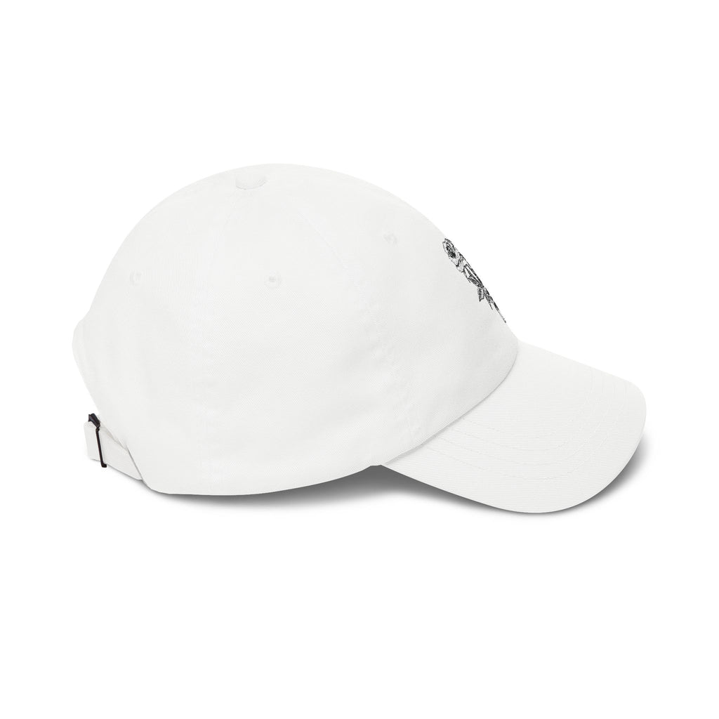 Embroidered Single Rose Dad Cap – Minimal Floral Baseball Hat