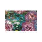 Floral Brushstroke Microfiber Tea Towel — Painterly Rose Kitchen Towel
