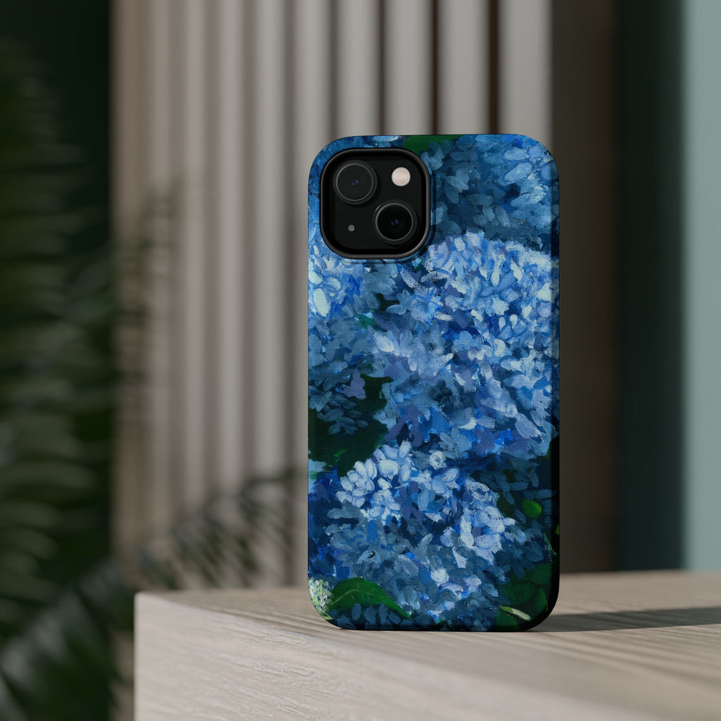 Blue Hydrangea Magnetic Impact-Resistant Phone Case