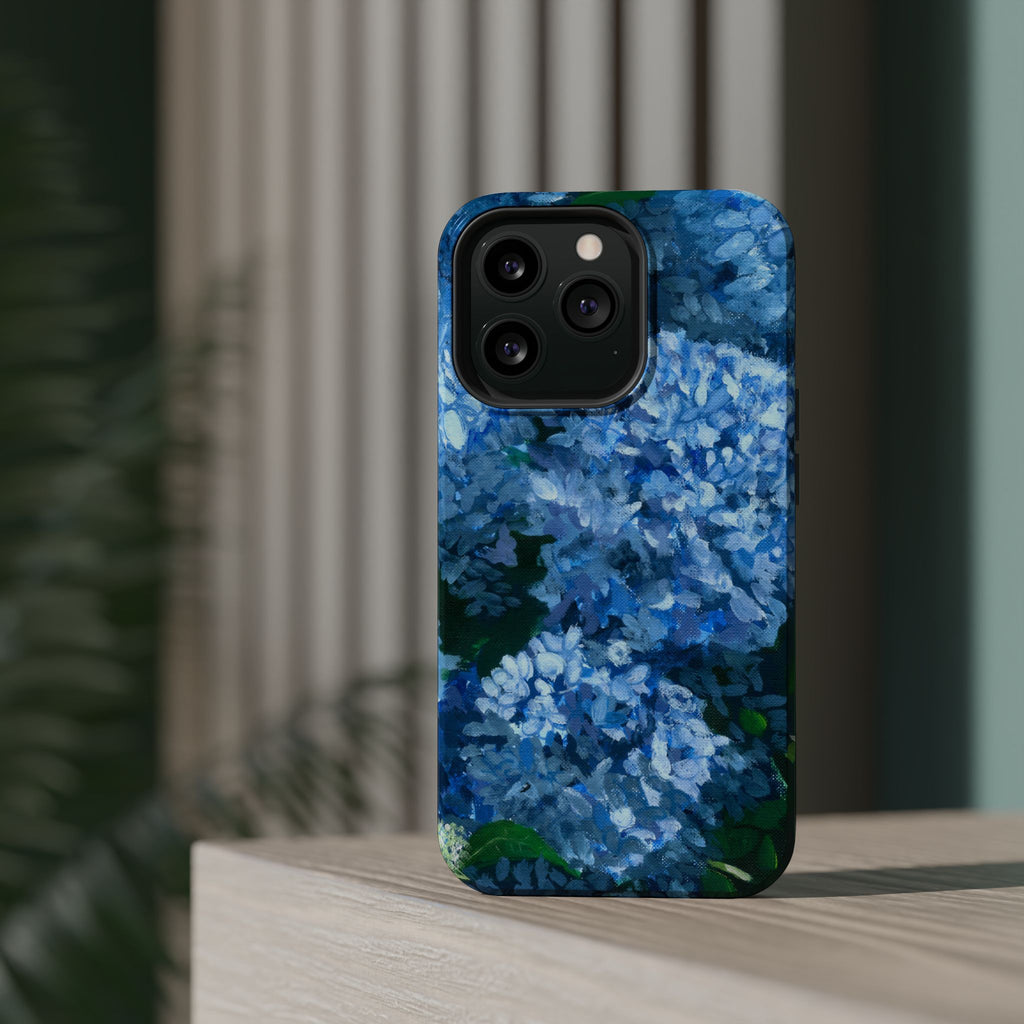 Blue Hydrangea Magnetic Impact-Resistant Phone Case