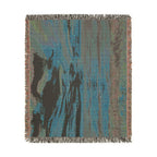 Sunset Seascape Woven Blanket — Coastal Throw with Beach Horizon Design