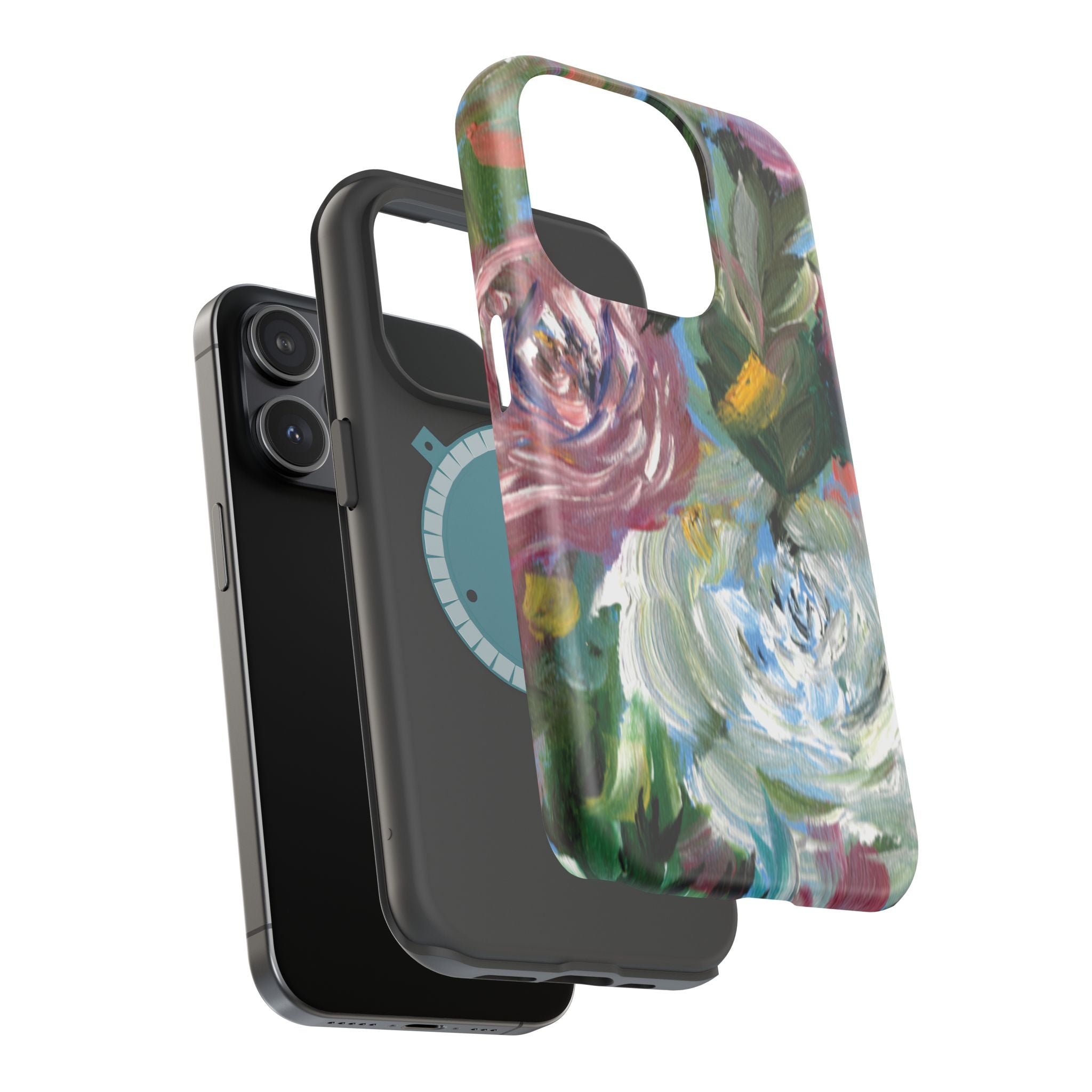Floral Brushstroke Magnetic Impact-Resistant Phone Case