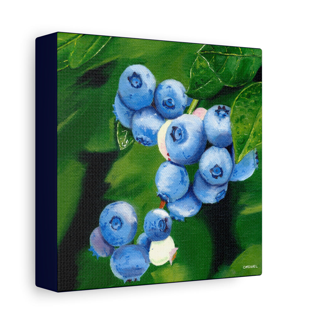 Blueberry Branch Canvas | Matte Stretched Wall Art 1.25"