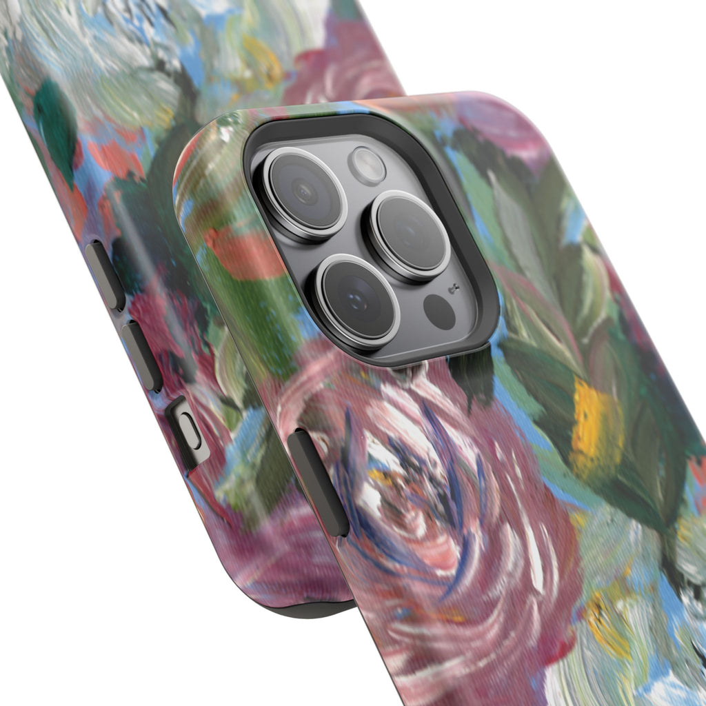 Floral Brushstroke Magnetic Impact-Resistant Phone Case