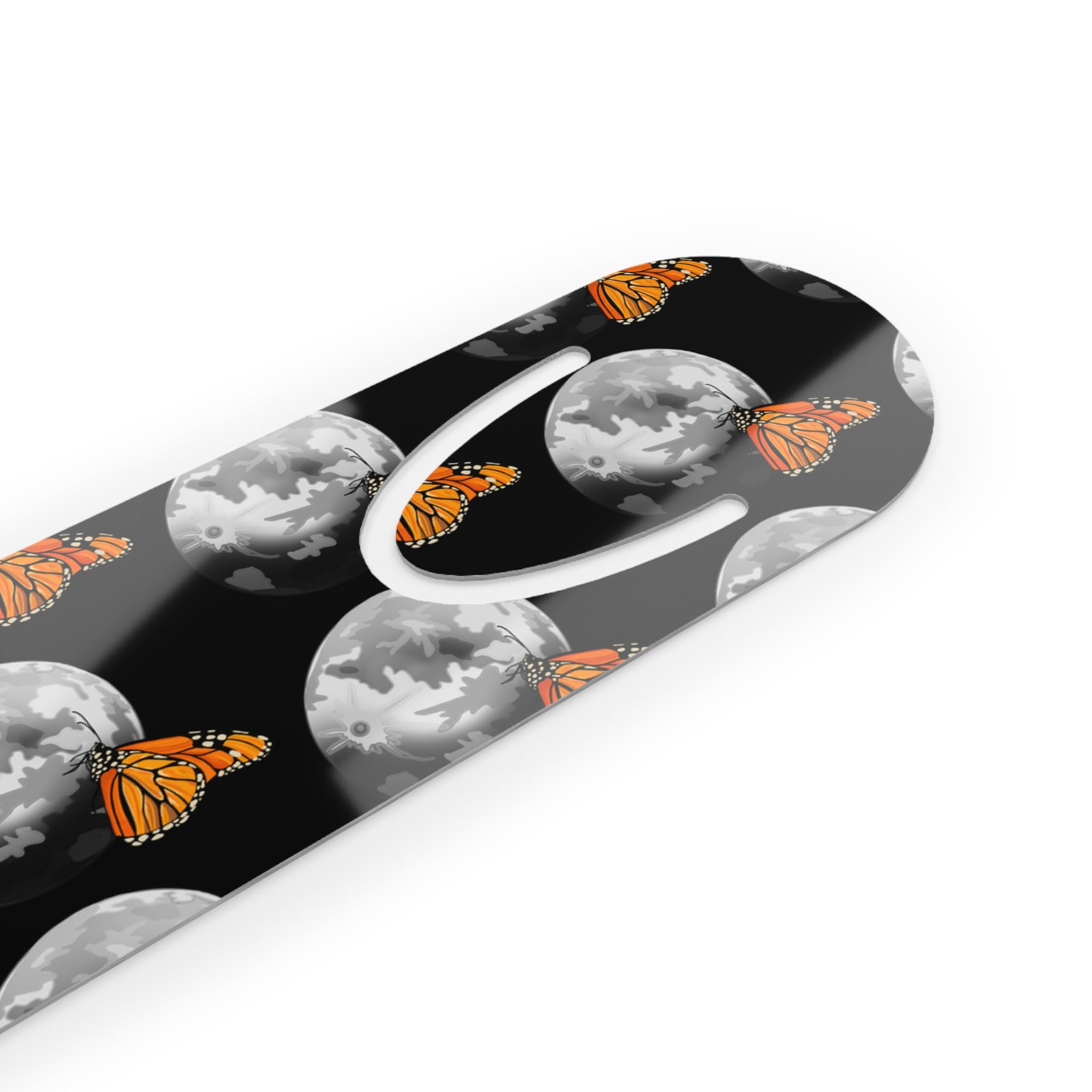 Moon & Butterfly Metal Bookmark — Space Themed Reading Accessory
