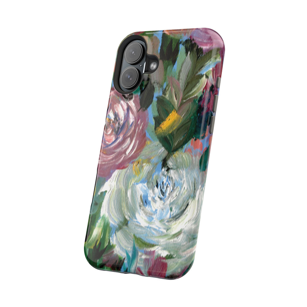 Floral Brushstroke Magnetic Impact-Resistant Phone Case