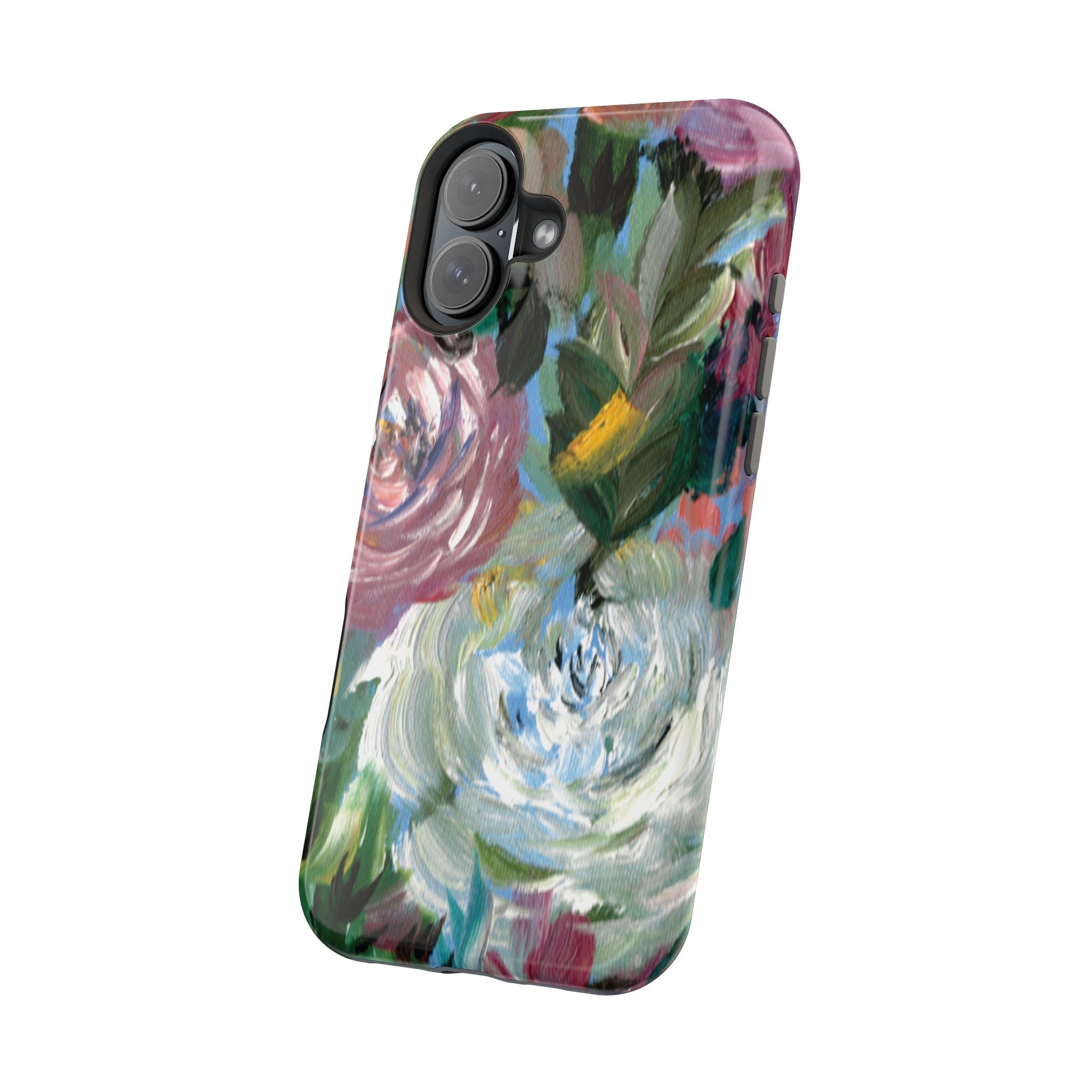 Floral Brushstroke Magnetic Impact-Resistant Phone Case