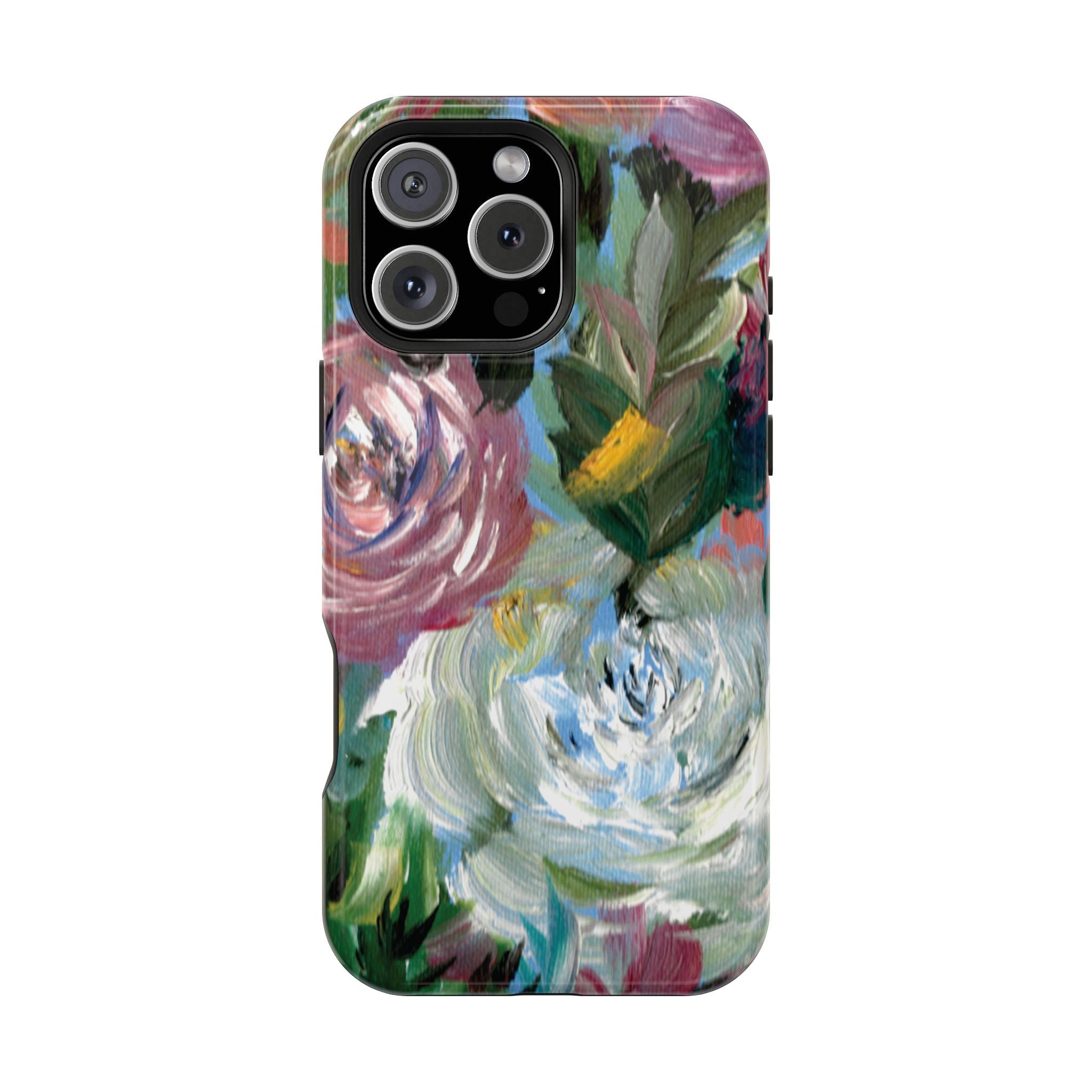 Floral Brushstroke Magnetic Impact-Resistant Phone Case