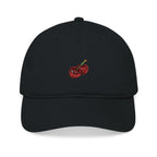 Embroidered Cherry Baseball Cap — Organic Cotton Dad Hat