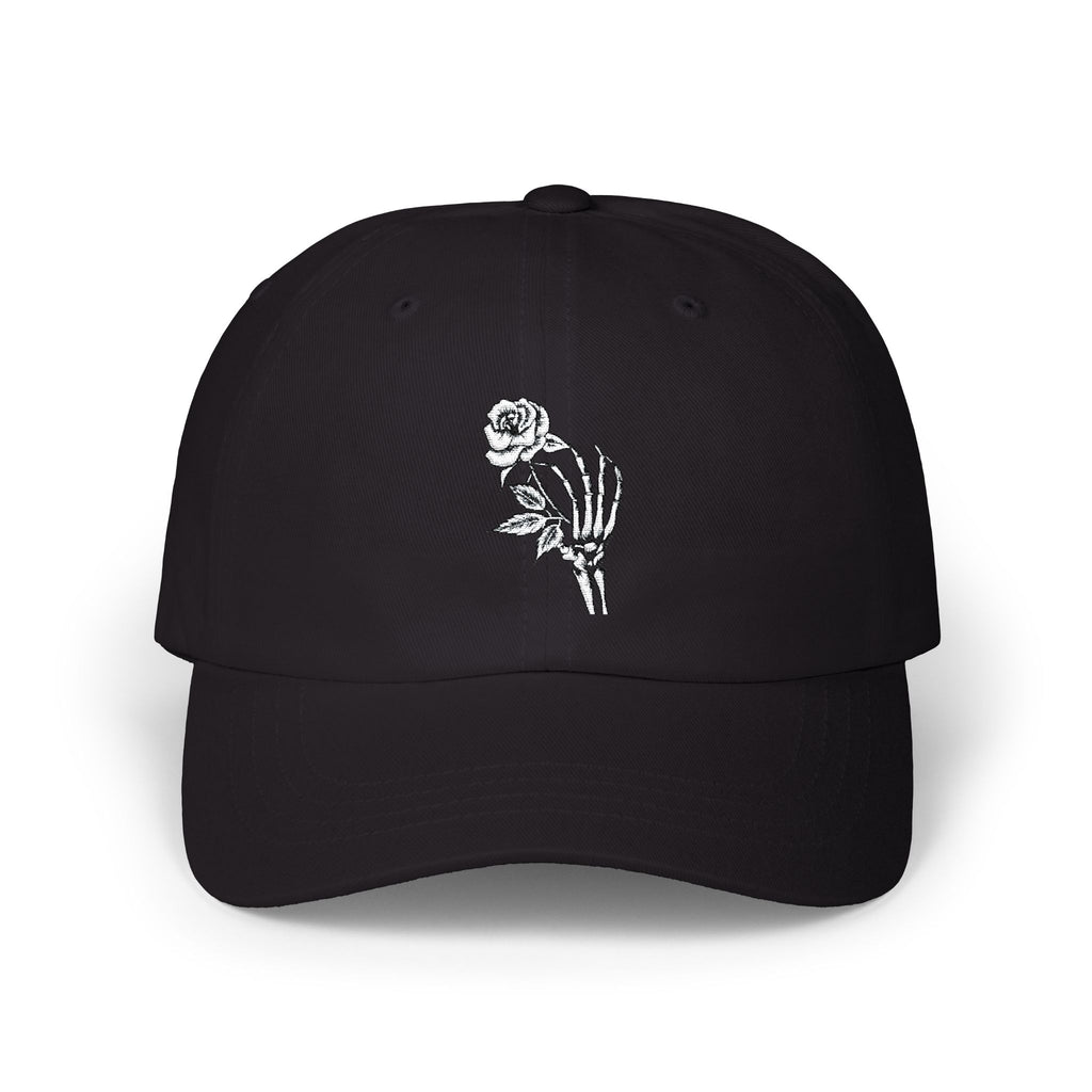 Embroidered Single Rose Dad Cap – Minimal Floral Baseball Hat
