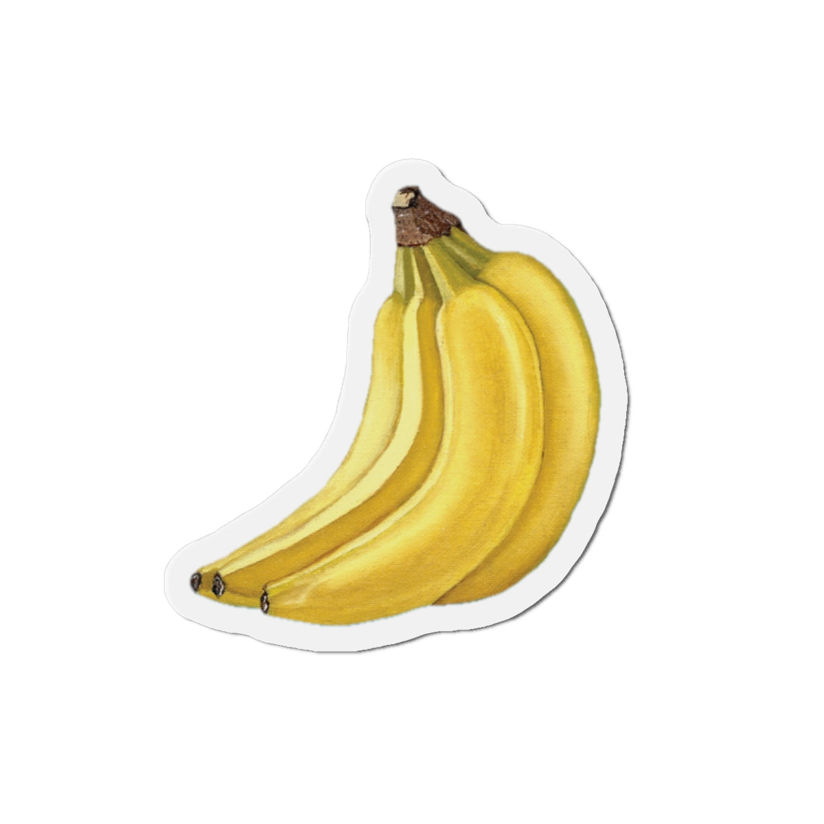 Banana Bunch Die-Cut Magnet — Cute Fruit Refrigerator Sticker Magnet