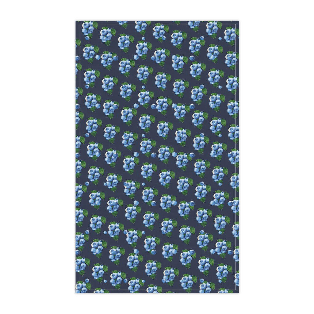 Decorative Cotton Twill Blueberry Pattern Tea Towel — Decorative Cotton Kitchen Towel