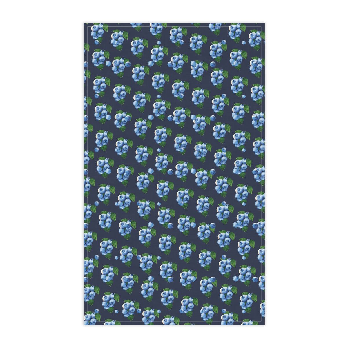 Decorative Cotton Twill Blueberry Pattern Tea Towel — Decorative Cotton Kitchen Towel