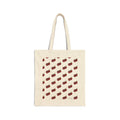 Cherry Pattern Canvas Tote Bag — Reusable Grocery & Market Bag