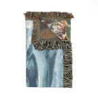 Lighthouse Coastal Woven Blanket — Nautical Throw for Living Room, Beach House & Gift