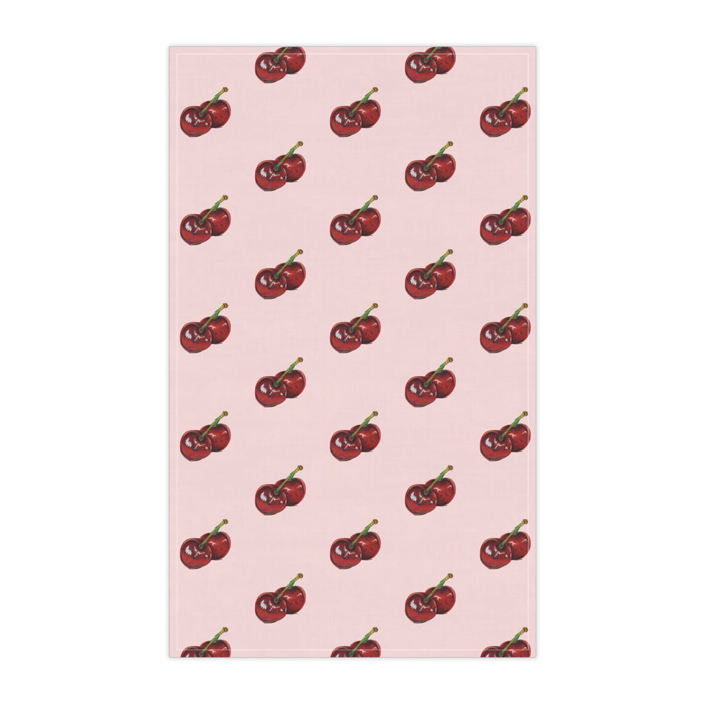 Cotton Twill Hand Drawn Grape Pattern Tea Towel — Vintage Vineyard Kitchen Towels