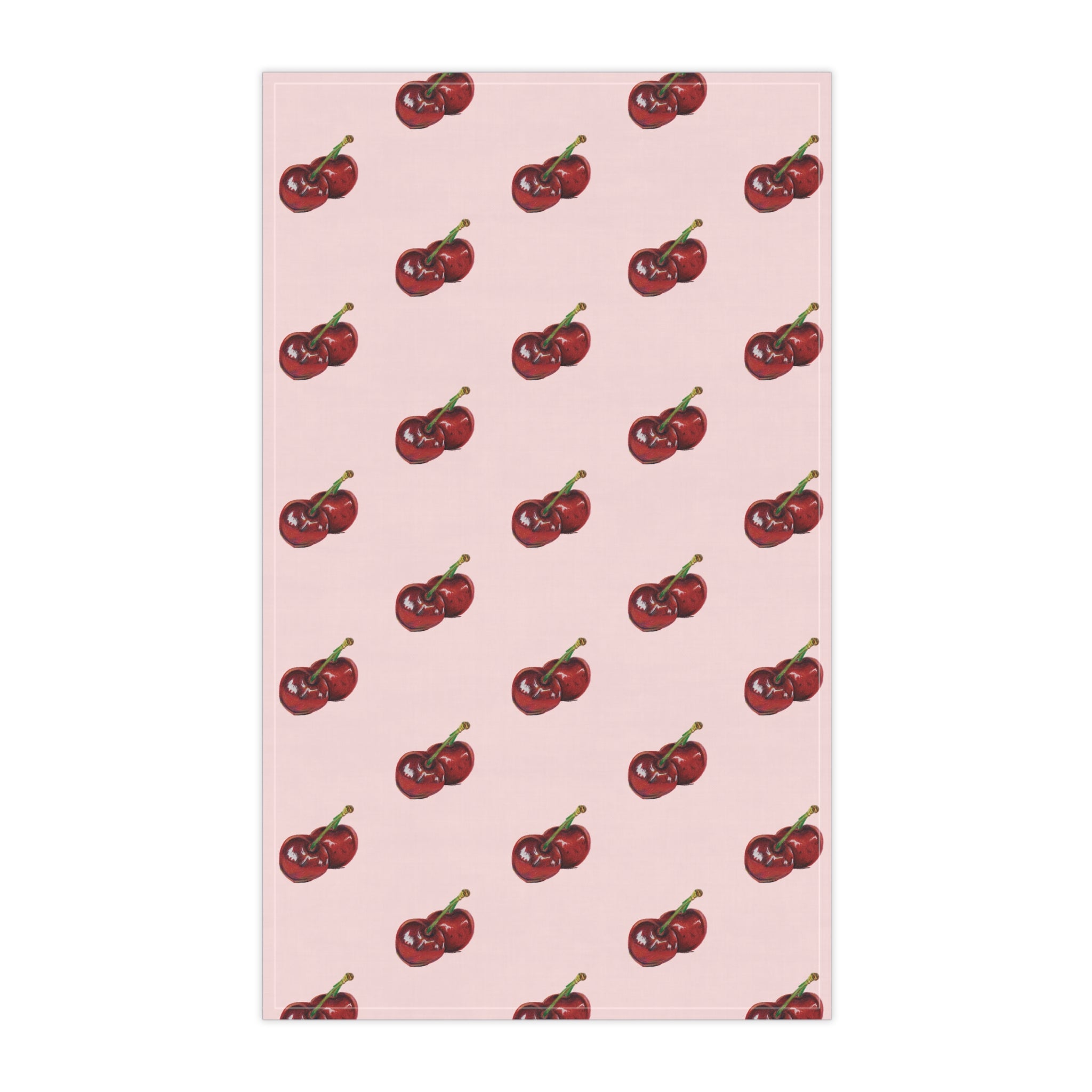 Cotton Twill Hand Drawn Grape Pattern Tea Towel — Vintage Vineyard Kitchen Towels