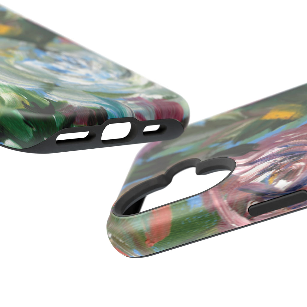 Floral Brushstroke Magnetic Impact-Resistant Phone Case