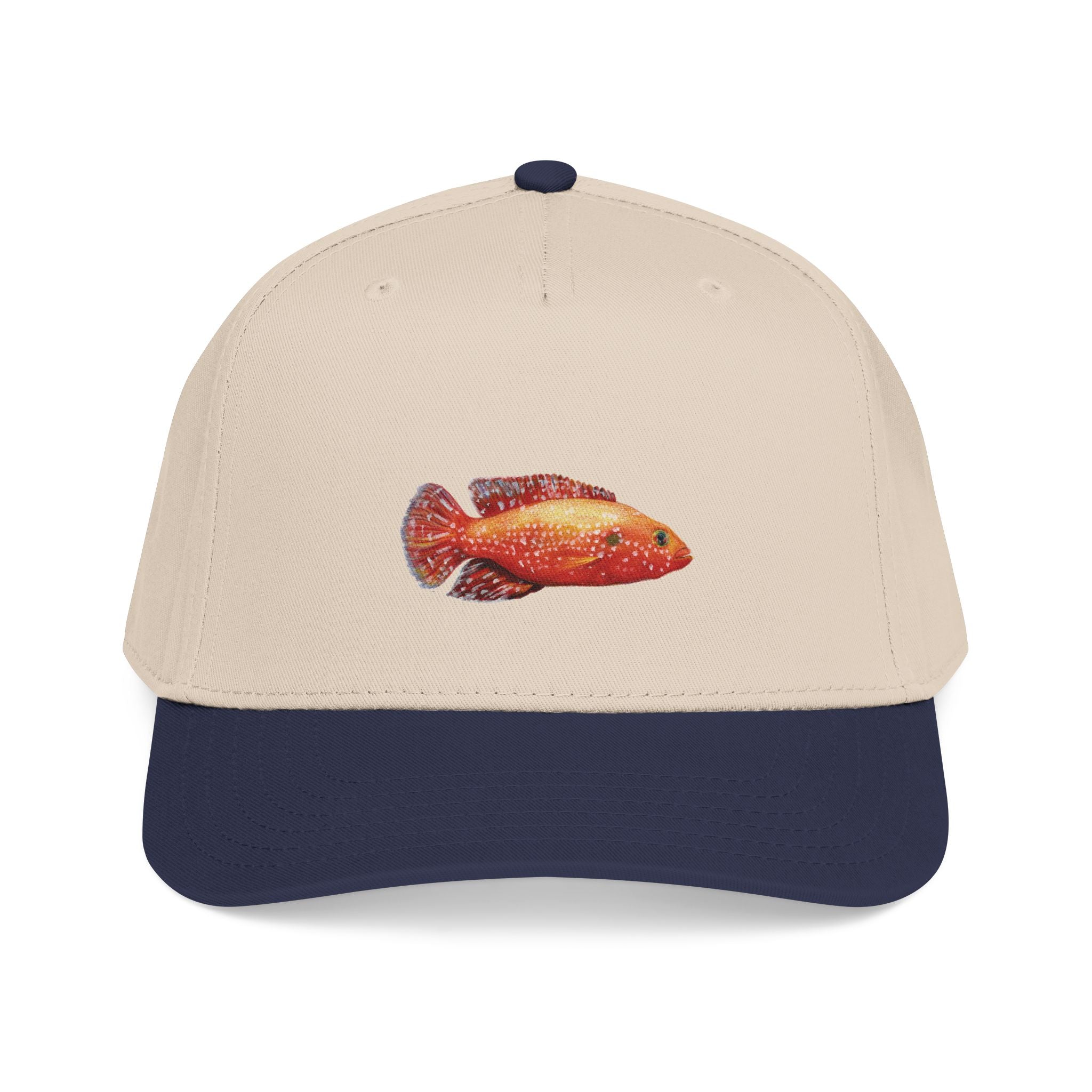 Orange Tropical Fish - Mid Profile Baseball Cap