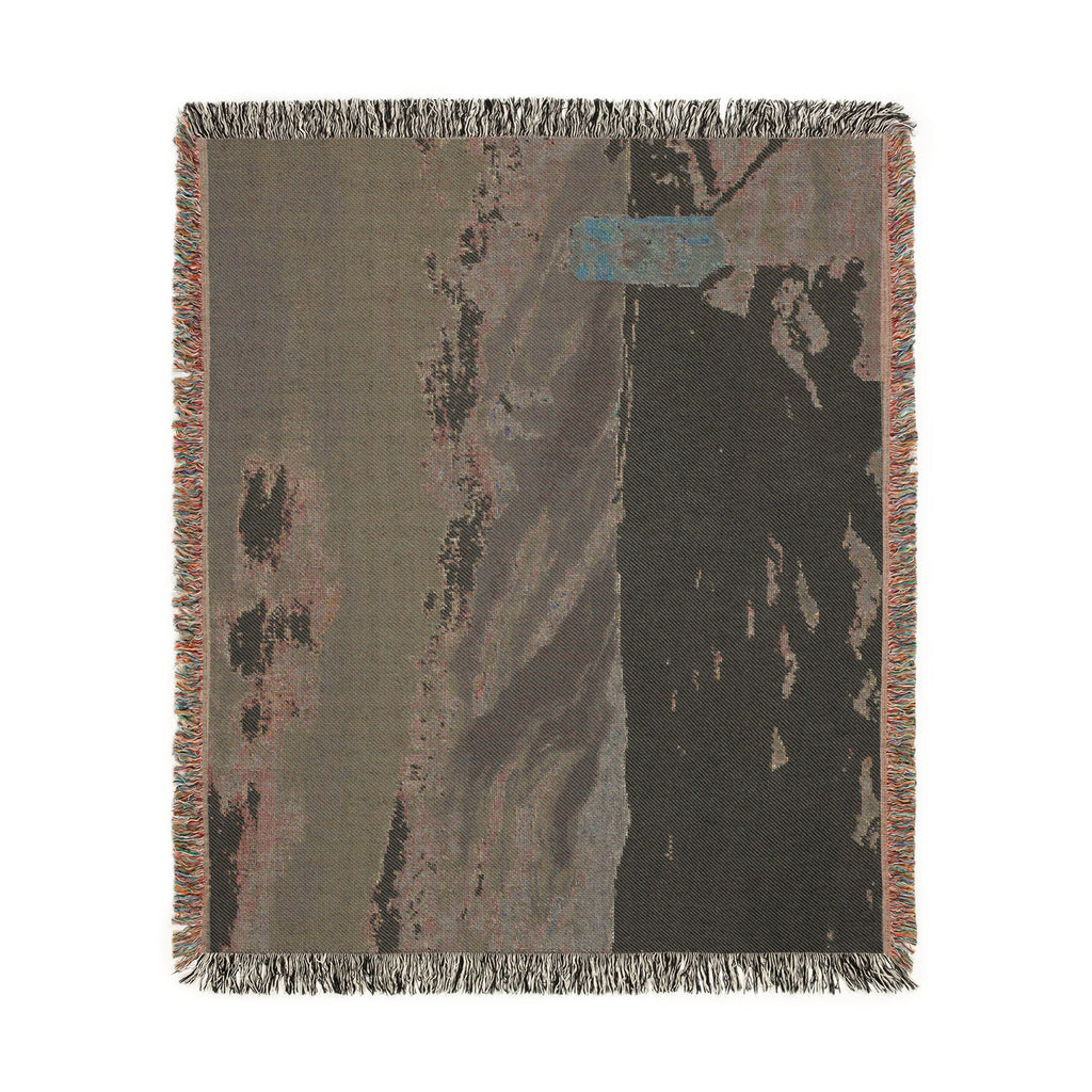 Scenic Mountain Snow Woven Blanket — Cozy Cabin Throw