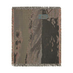 Scenic Mountain Snow Woven Blanket — Cozy Cabin Throw