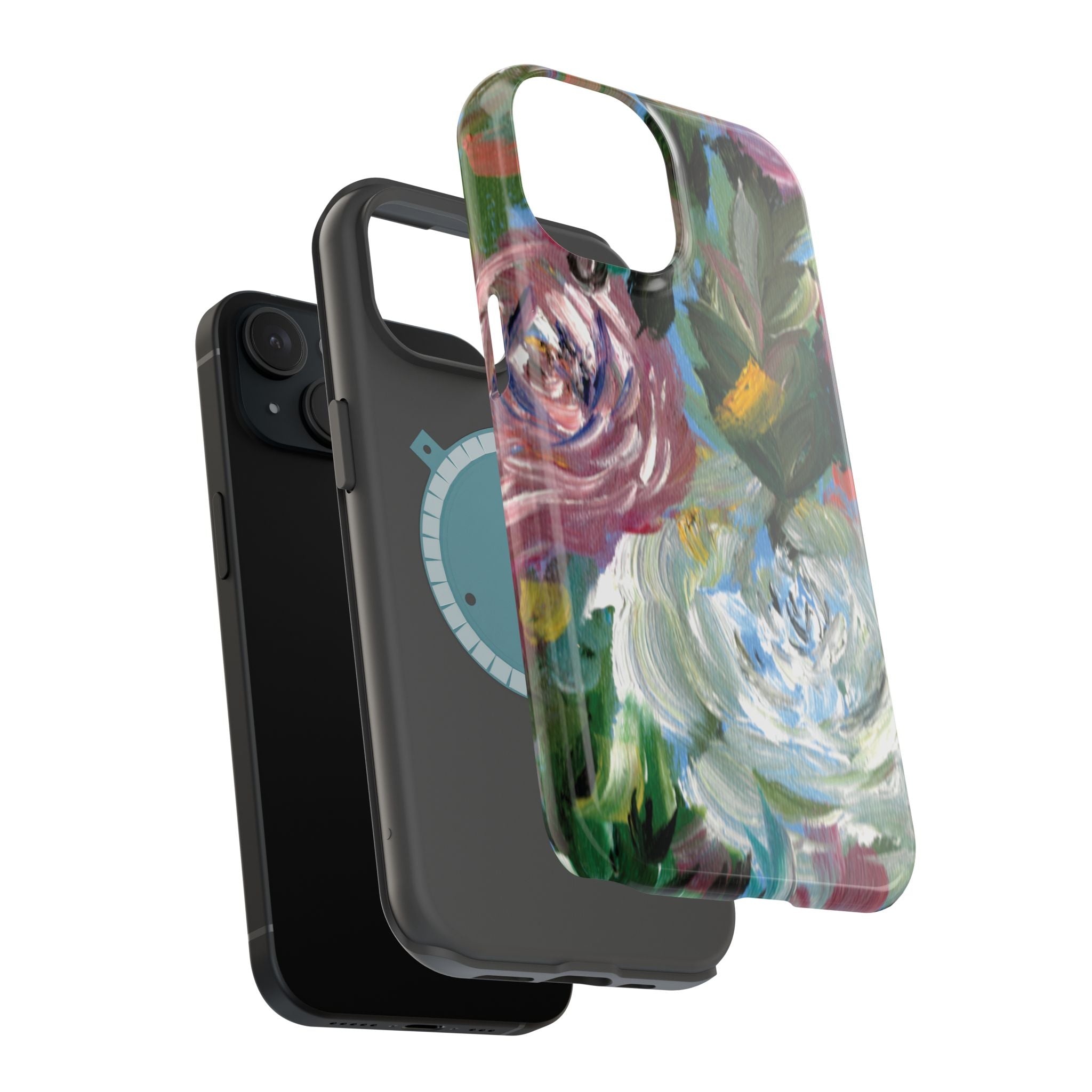 Floral Brushstroke Magnetic Impact-Resistant Phone Case
