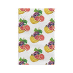 Fruit Pattern Microfiber Tea Towel — Grapefruit, Banana & Grape Kitchen Towel