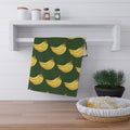 Cotton Twill Tropical Banana Print Tea Towel — Green Kitchen Cotton Dish Towel