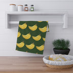 Cotton Twill Tropical Banana Print Tea Towel — Green Kitchen Cotton Dish Towel