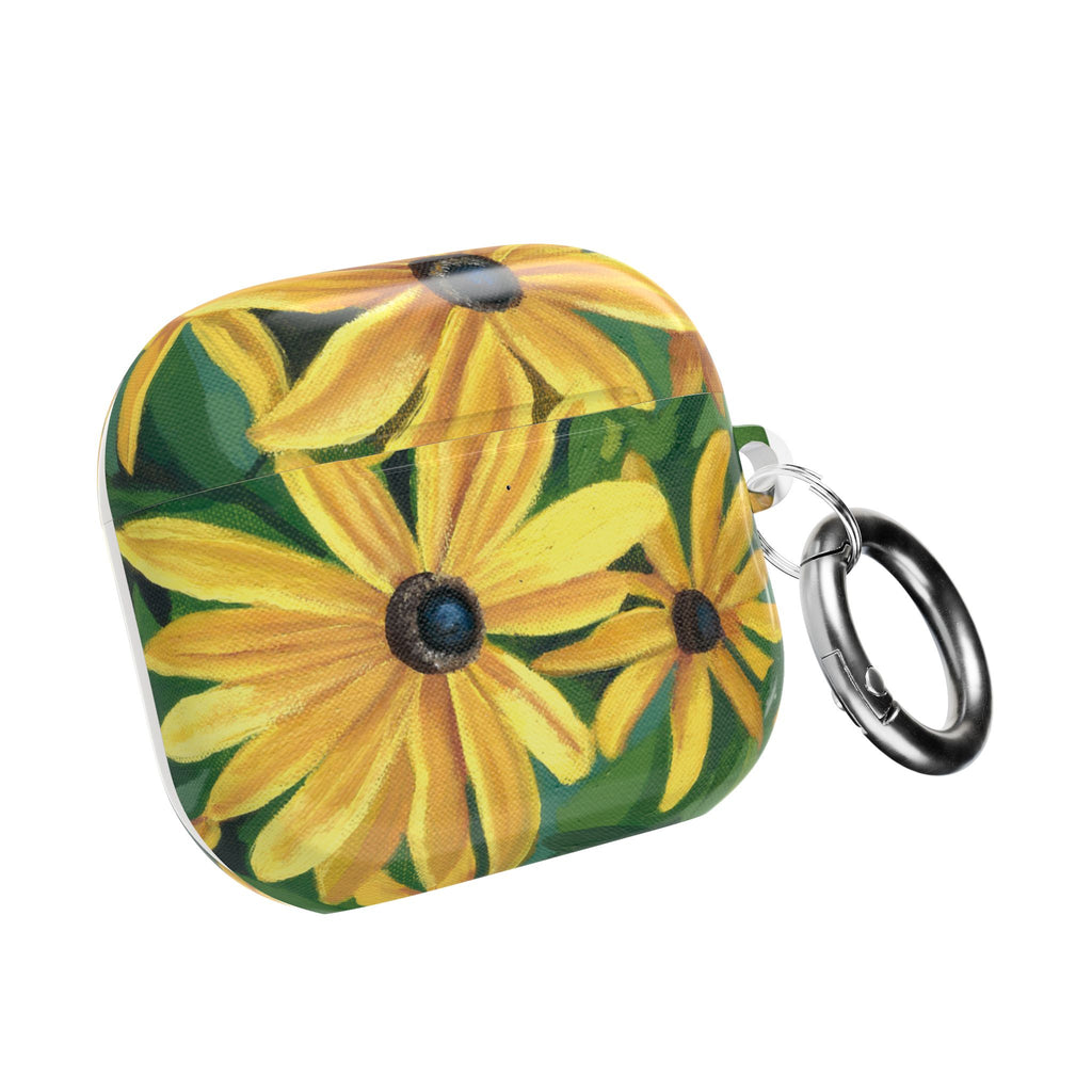 Yellow Black-Eyed Susan AirPod Case — Floral Protective Cover