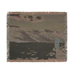Scenic Mountain Snow Woven Blanket — Cozy Cabin Throw