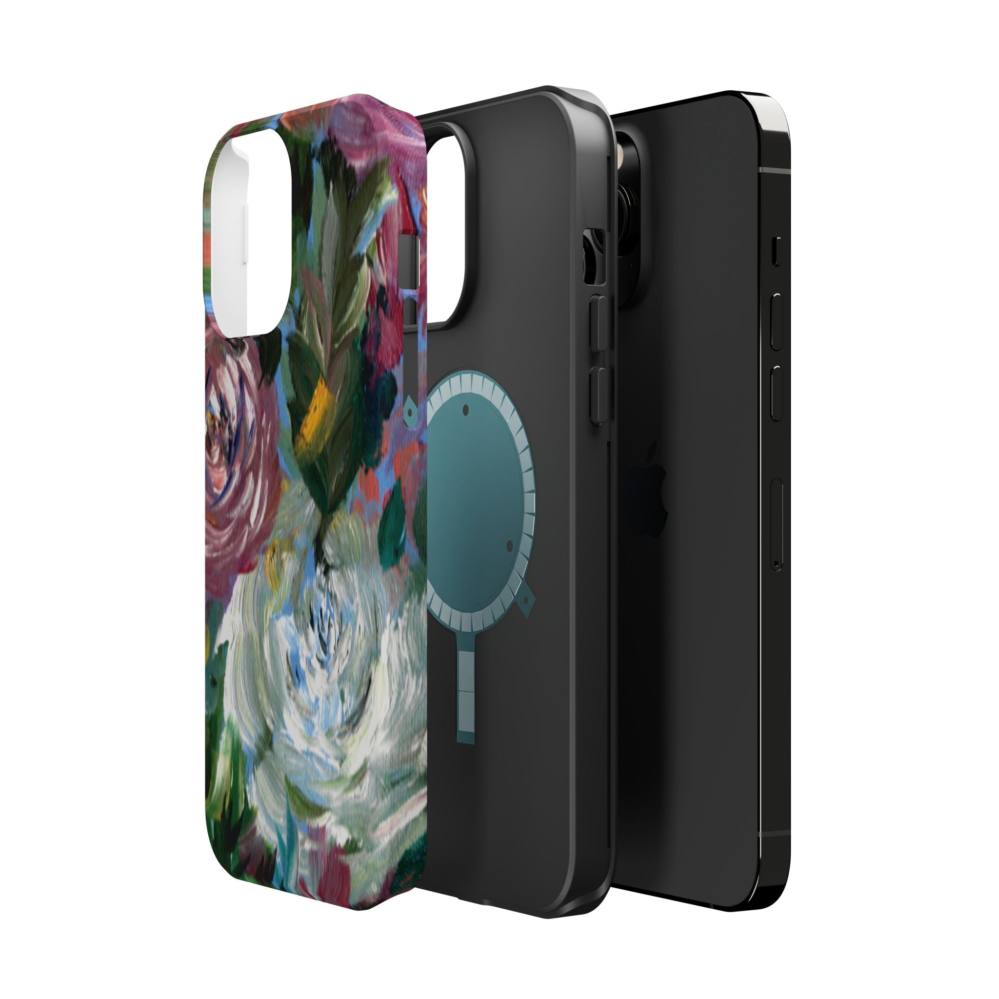 Floral Brushstroke Magnetic Impact-Resistant Phone Case