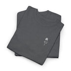 Skeleton Rose Pocket Tee — Cotton T‑Shirt