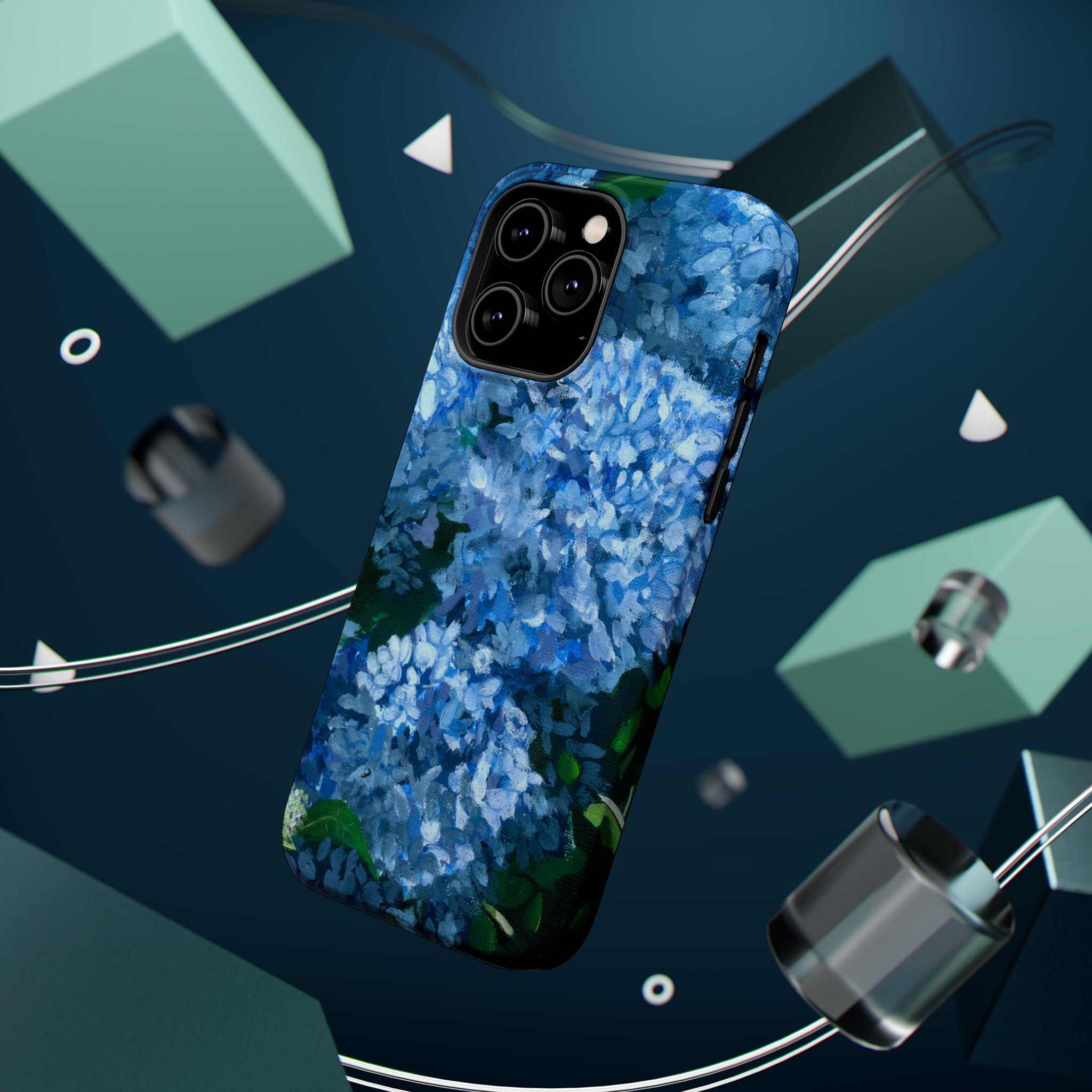Blue Hydrangea Magnetic Impact-Resistant Phone Case