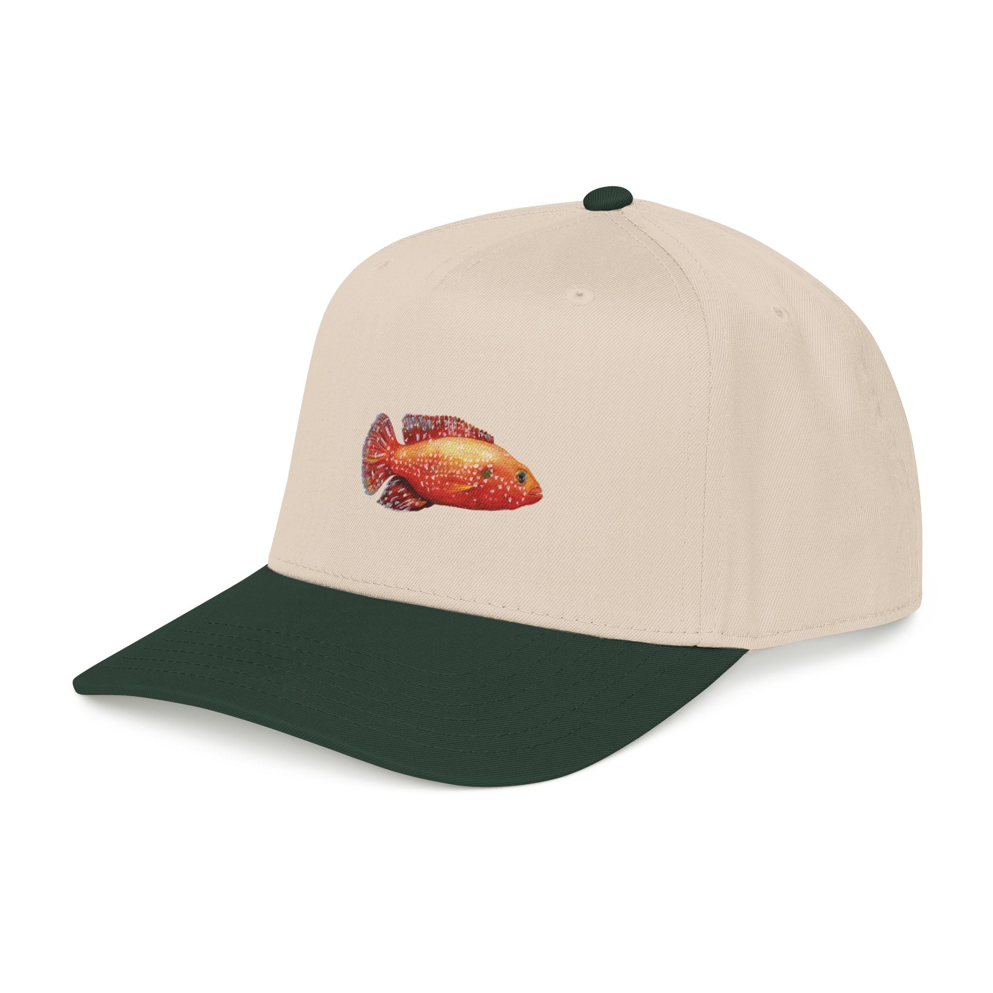 Orange Tropical Fish - Mid Profile Baseball Cap