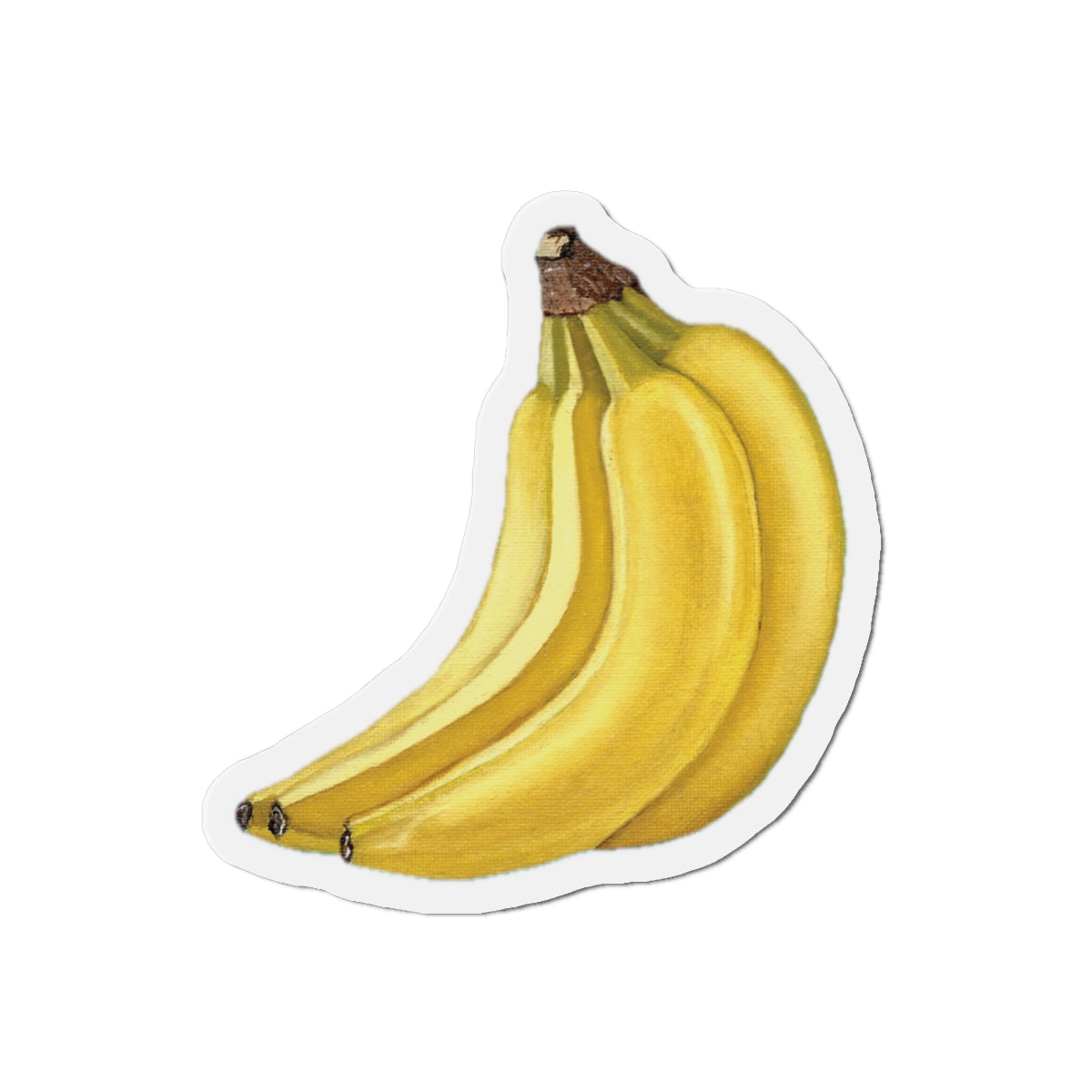 Banana Bunch Die-Cut Magnet — Cute Fruit Fridge Sticker for Kitchen Décor