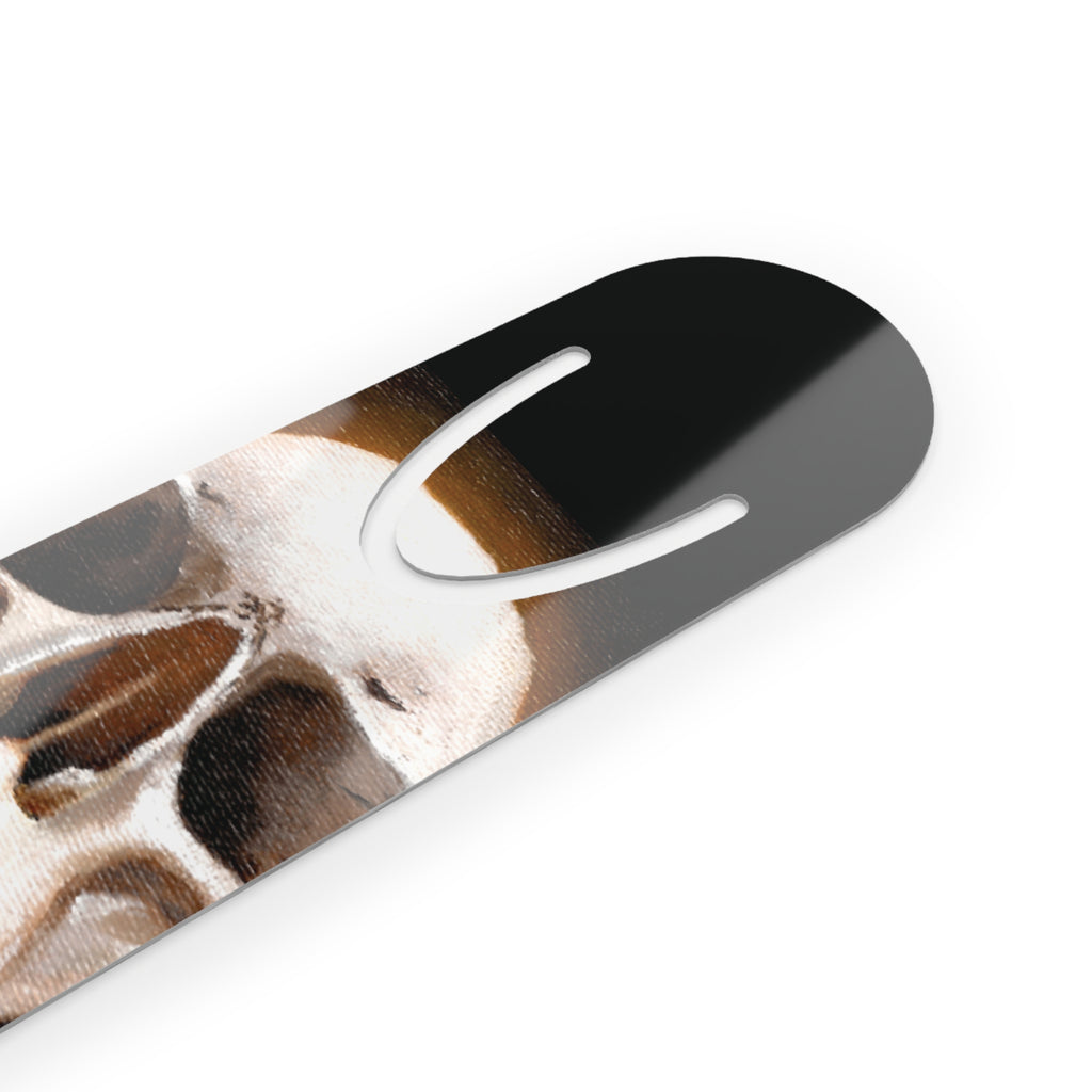 Skull Metal Bookmark — Gothic Reading Accessory