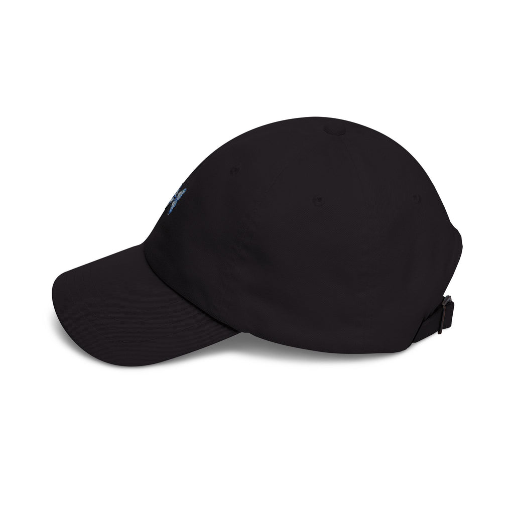 Butterfly Embroidered Dad Cap — Minimal Blue Butterfly Baseball Hat