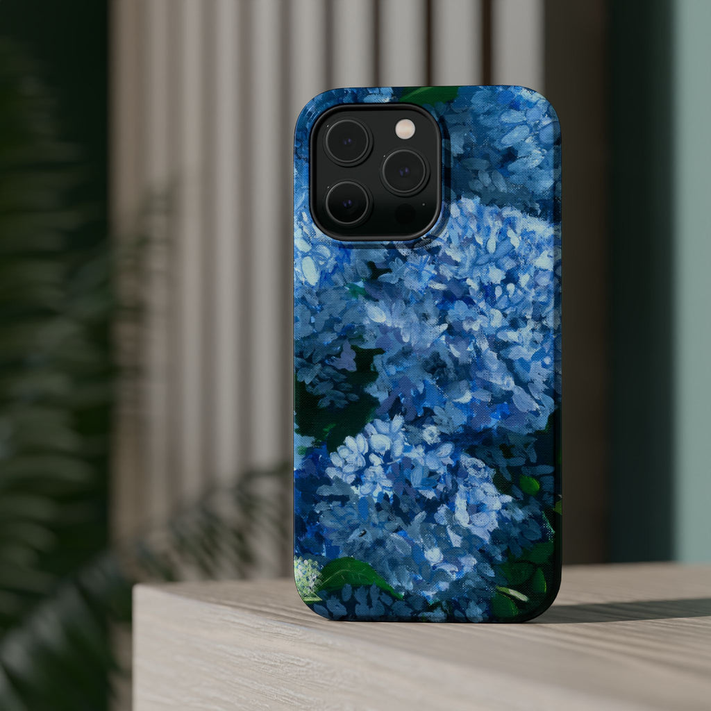 Blue Hydrangea Magnetic Impact-Resistant Phone Case