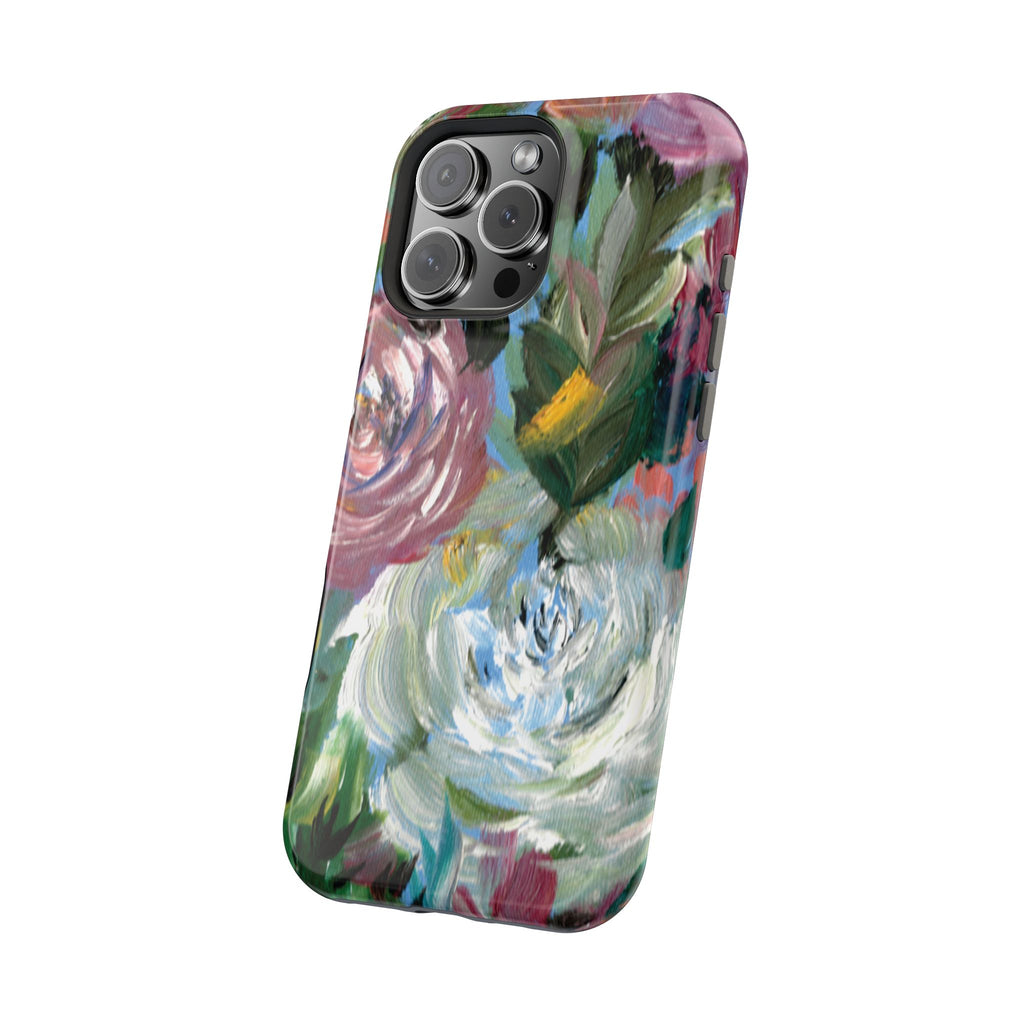 Floral Brushstroke Magnetic Impact-Resistant Phone Case