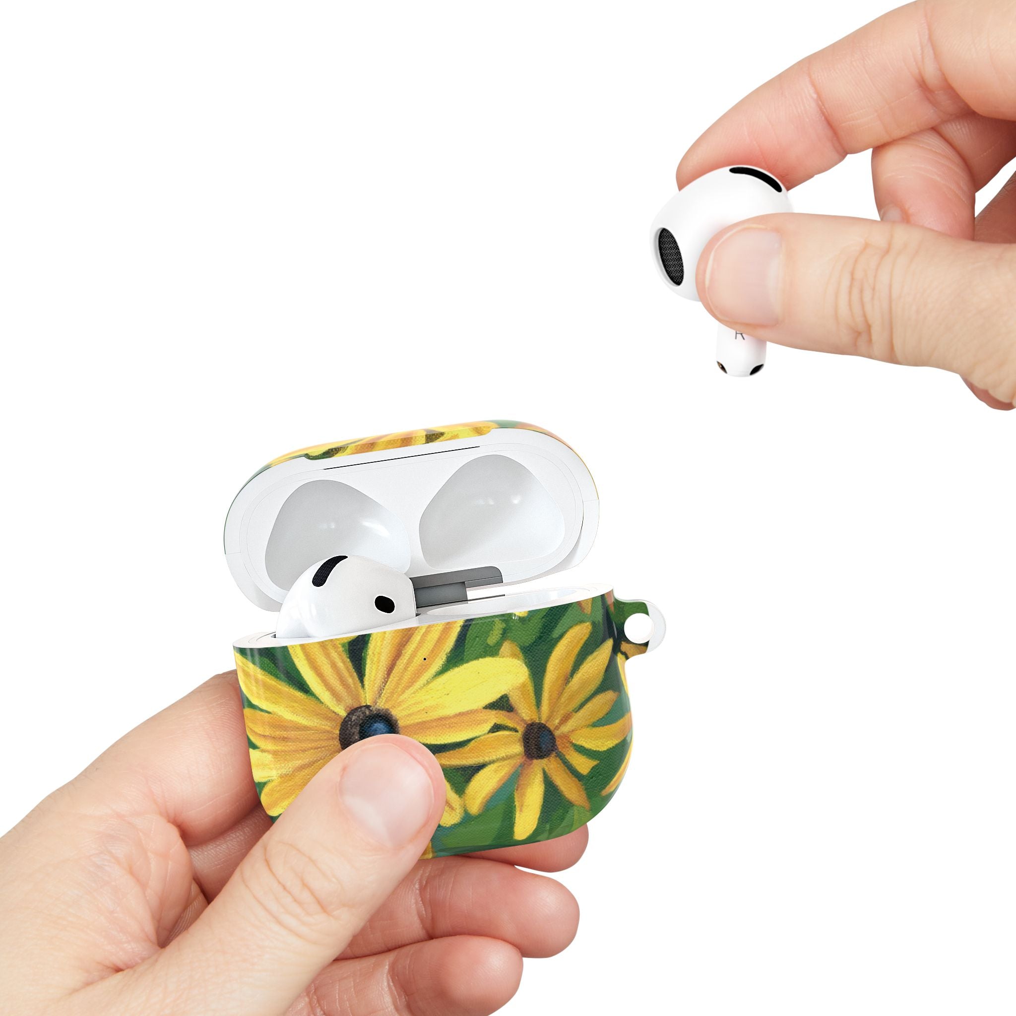Yellow Black-Eyed Susan AirPod Case — Floral Protective Cover