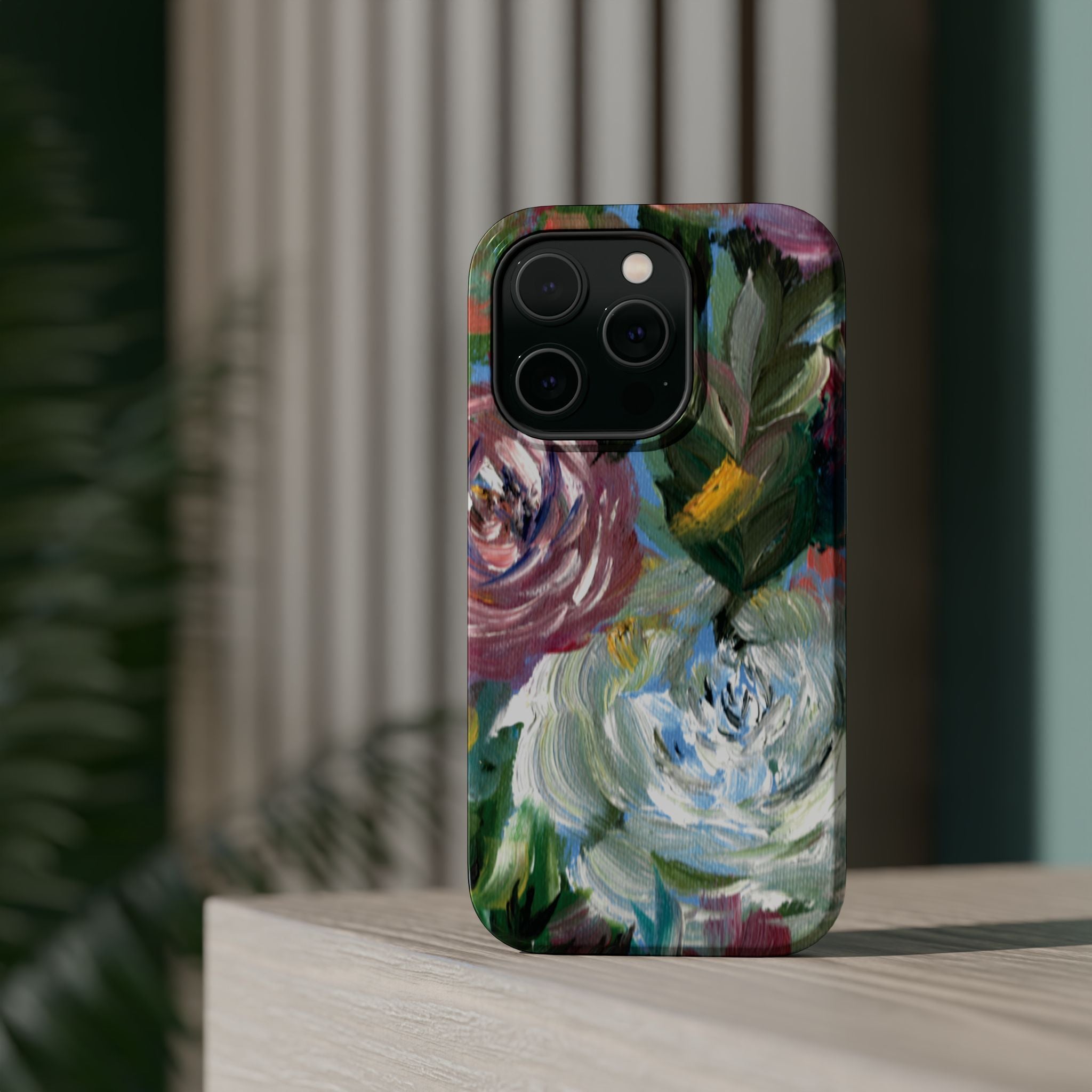 Floral Brushstroke Magnetic Impact-Resistant Phone Case