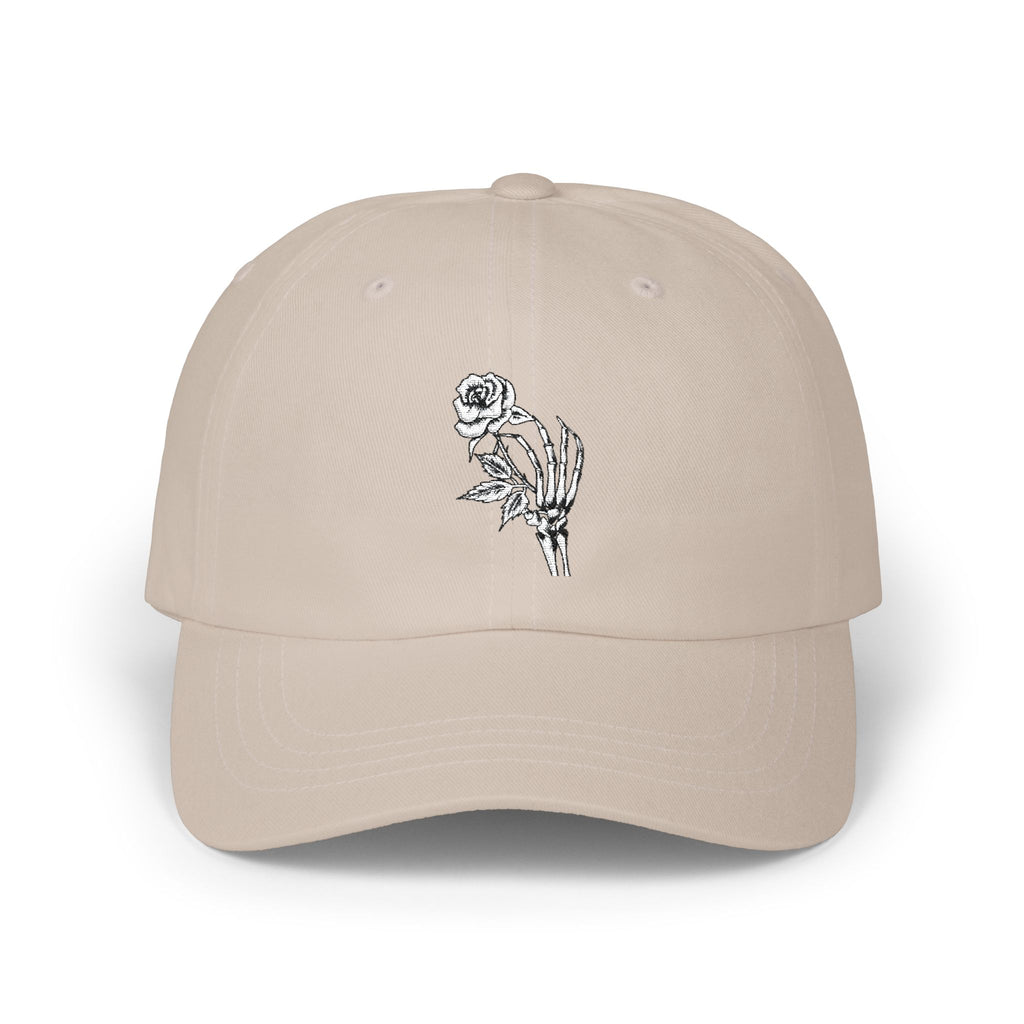 Embroidered Single Rose Dad Cap – Minimal Floral Baseball Hat