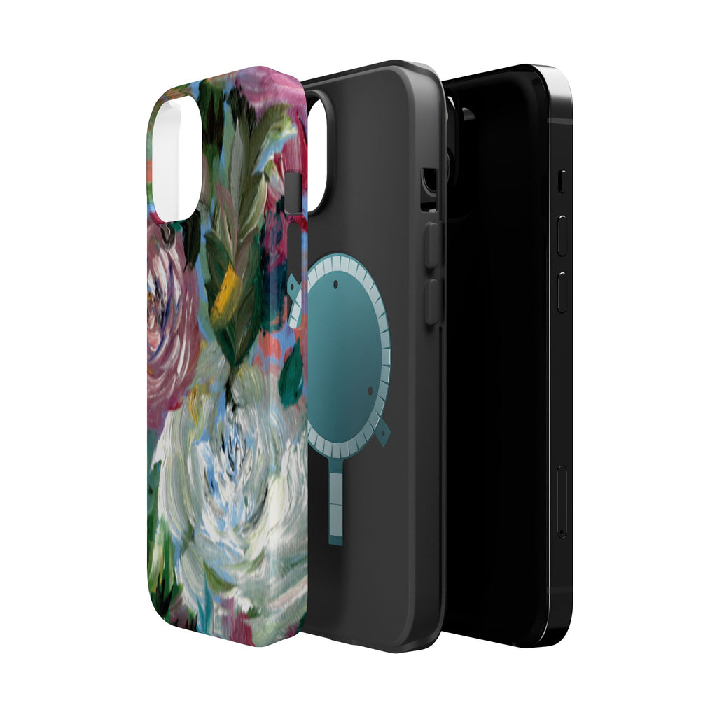 Floral Brushstroke Magnetic Impact-Resistant Phone Case