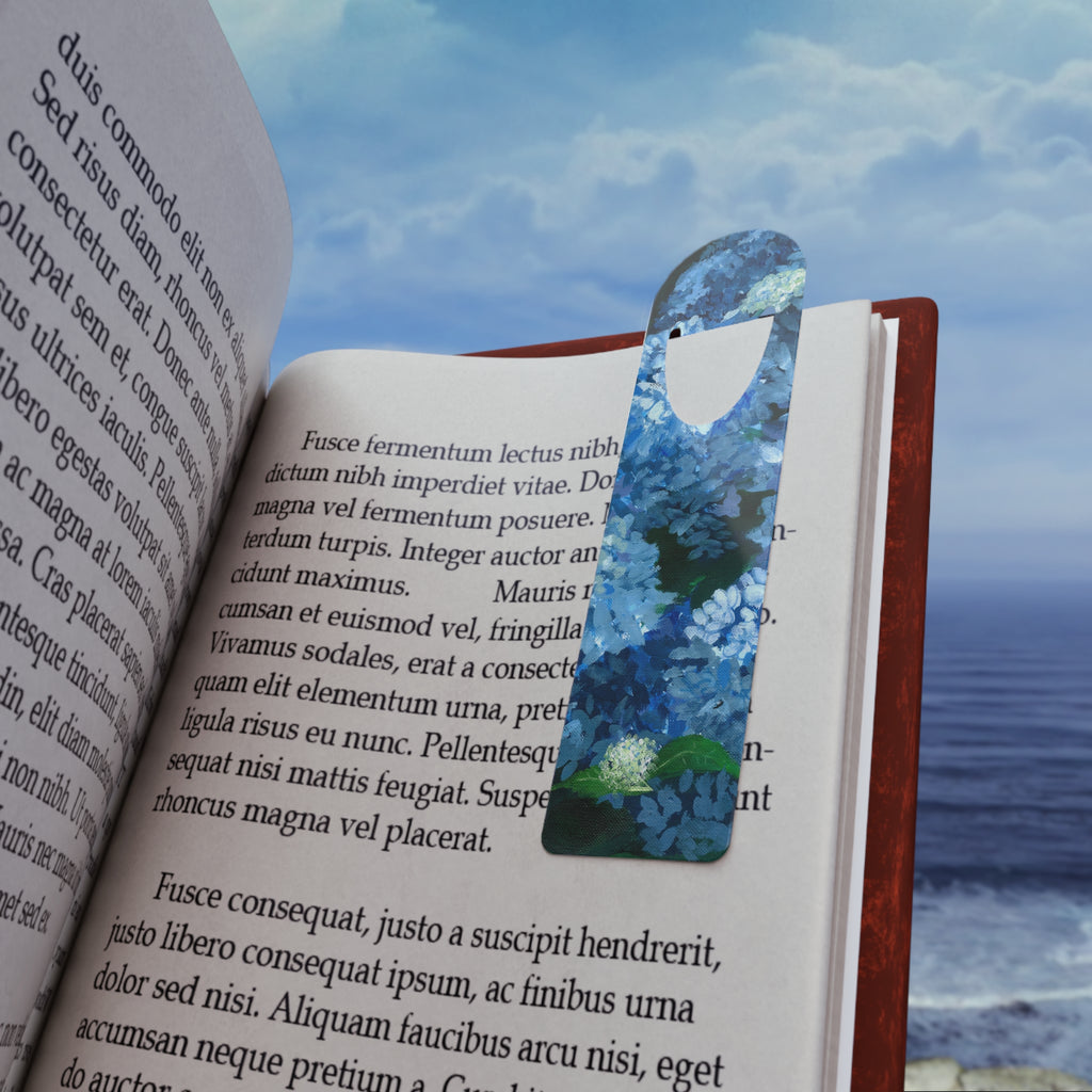 Hand Painted Design - Hydrangea Floral Bookmark
