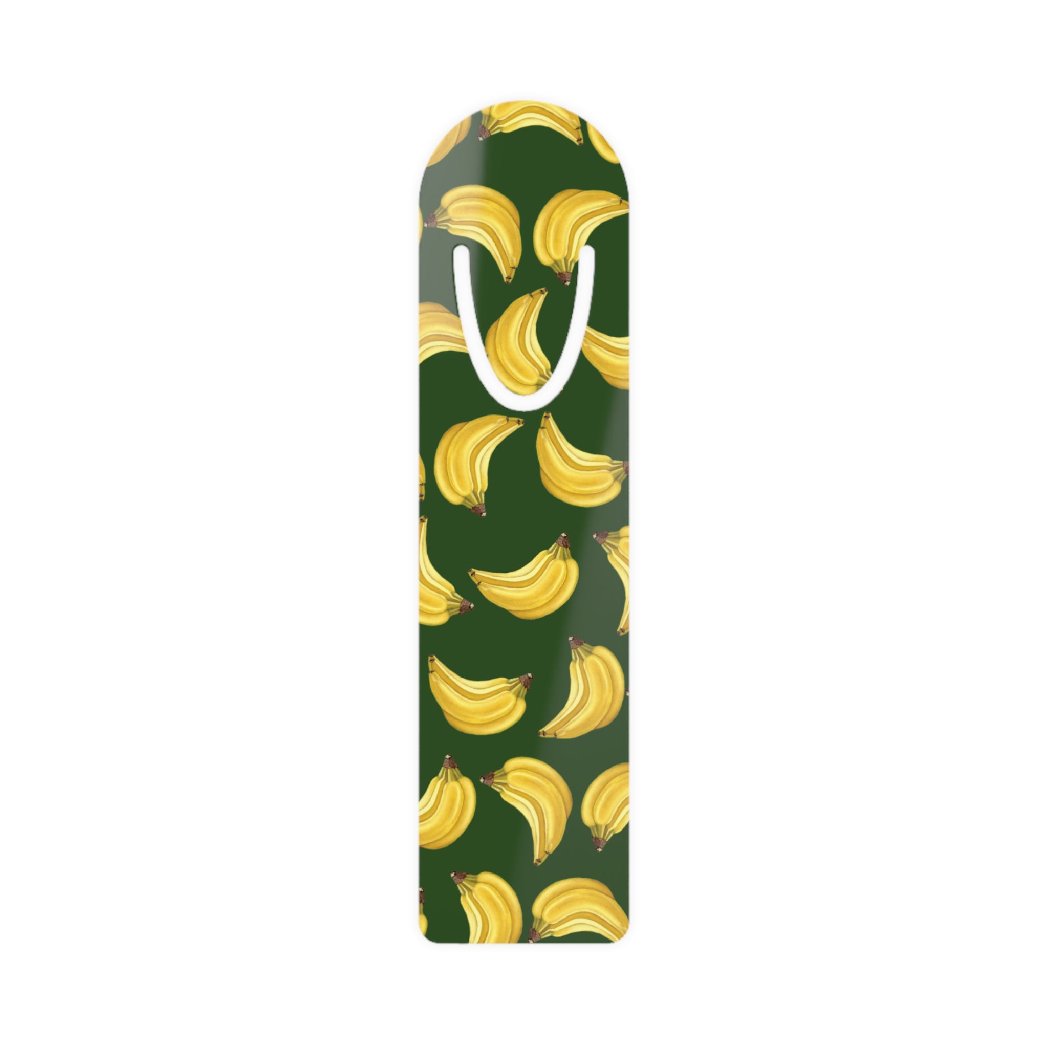 Banana Pattern Metal Bookmark — Fun Tropical Bookmarker for Readers
