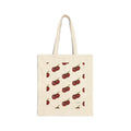 Cherry Pattern Canvas Tote Bag — Reusable Grocery & Market Bag